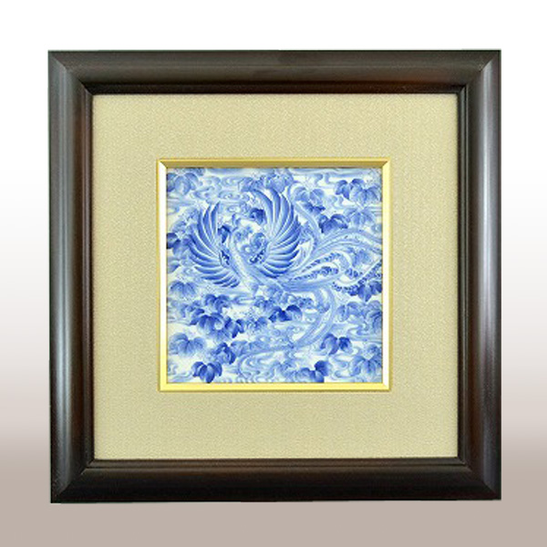 2338 有田焼 陶器の壁掛け 額 飾物 3客 2338 有田焼 陶器の壁掛け 額