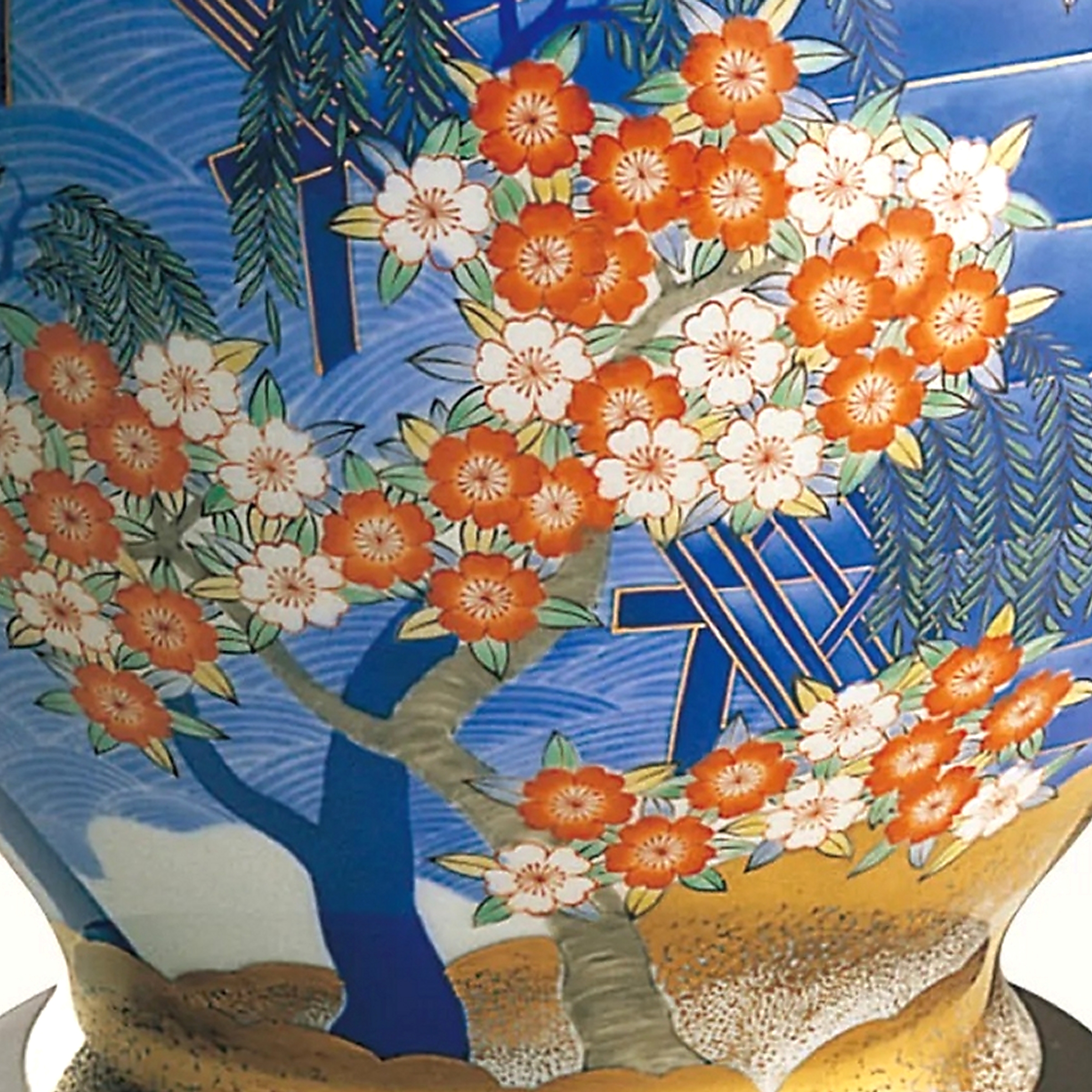 香蘭社 花瓶 染錦梅菊牡丹 【公式通販】