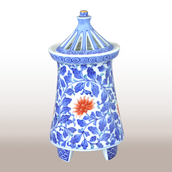 染錦唐草文】傘型香炉|有田焼の老舗-香蘭社オンラインショップ