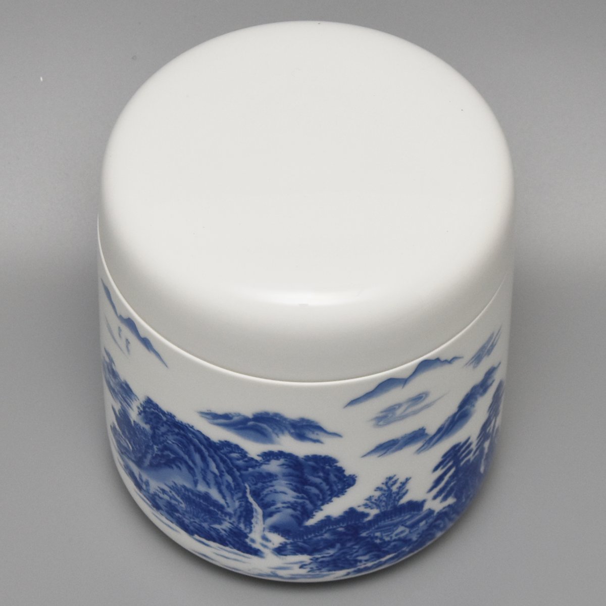 山水）筒型5寸骨壺|有田焼の老舗-香蘭社オンラインショップ