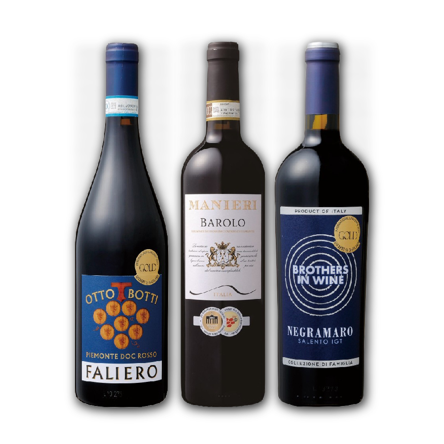 バローロ+金賞受賞ワイン2本入り】イタリア赤ワイン6本セレクト
