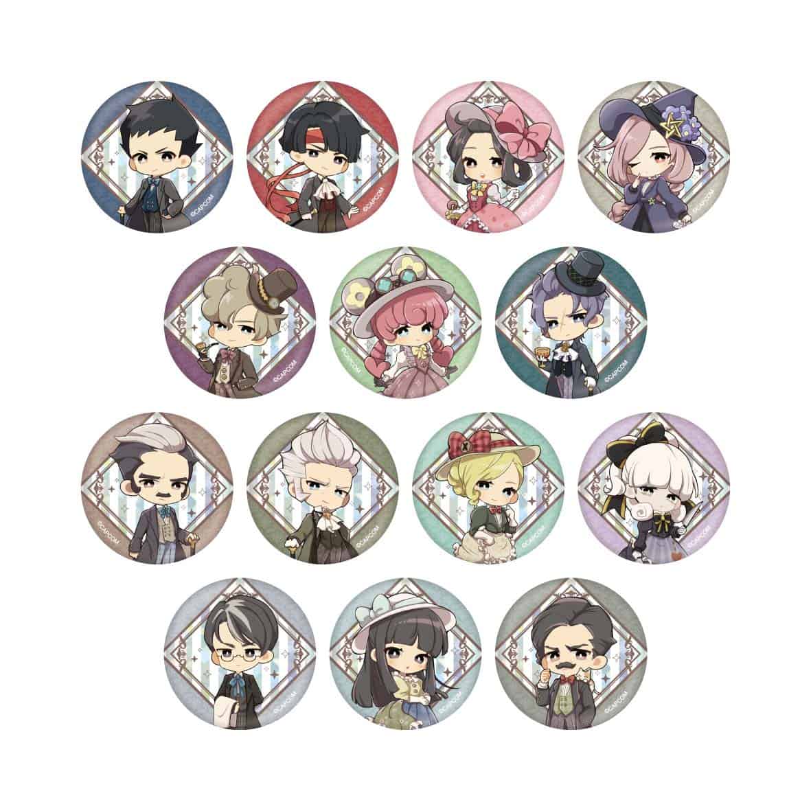 逆転裁判 カプコンカフェ 缶バッジ 牙琉響也 夏祭り