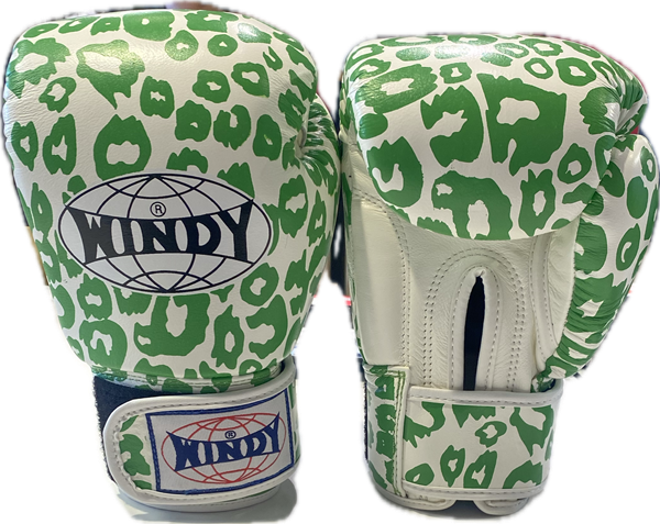 本革製WINDYボクシンググローブ 10oz 黄色＆黒 ヒョウ柄 Amazon.co.jp