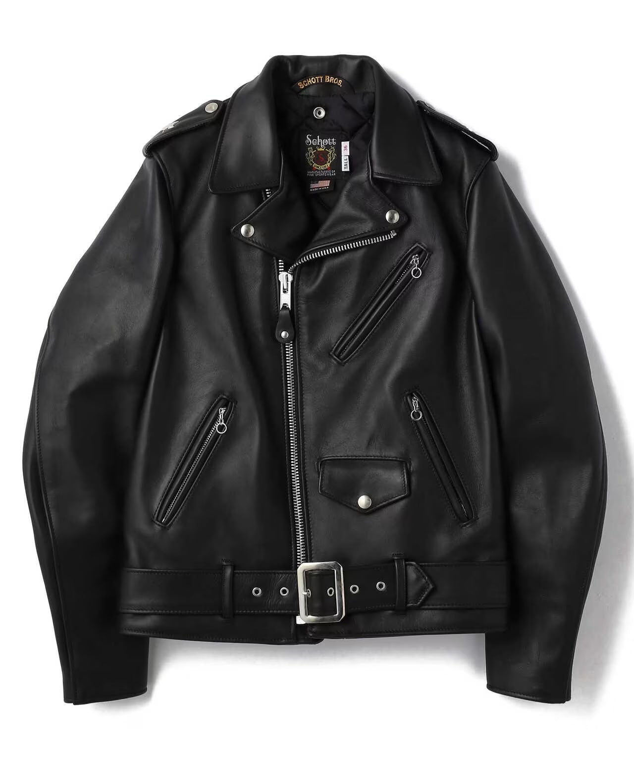 □ショット SCHOTT ブラウン レザー G-1型 ボア フライトジャケット 38