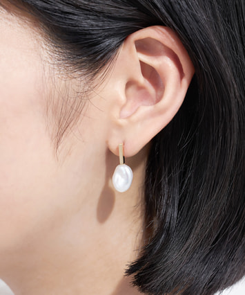 K10YG 淡水パール ピアス|festaria Online Shop(フェスタリア