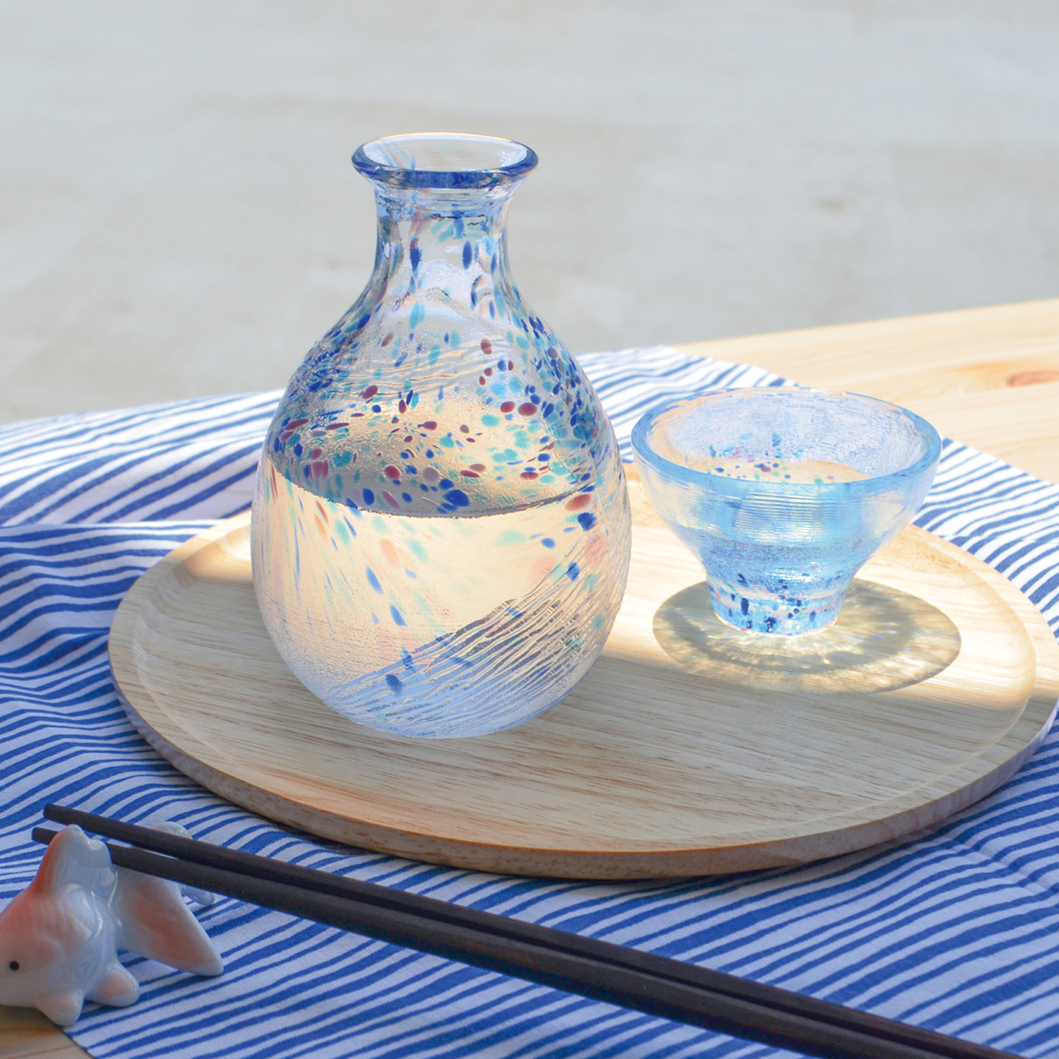 東洋佐々木ガラス翠螺旋水盤直径35cm