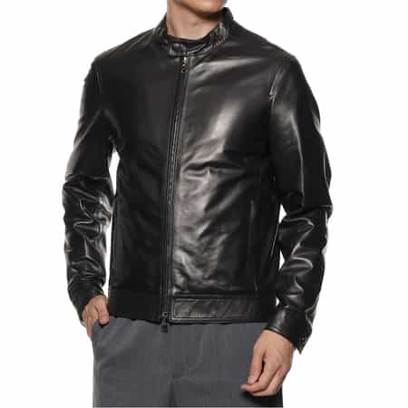 エンメティEMMETI レアブラックブラウンレザーシングルライダース