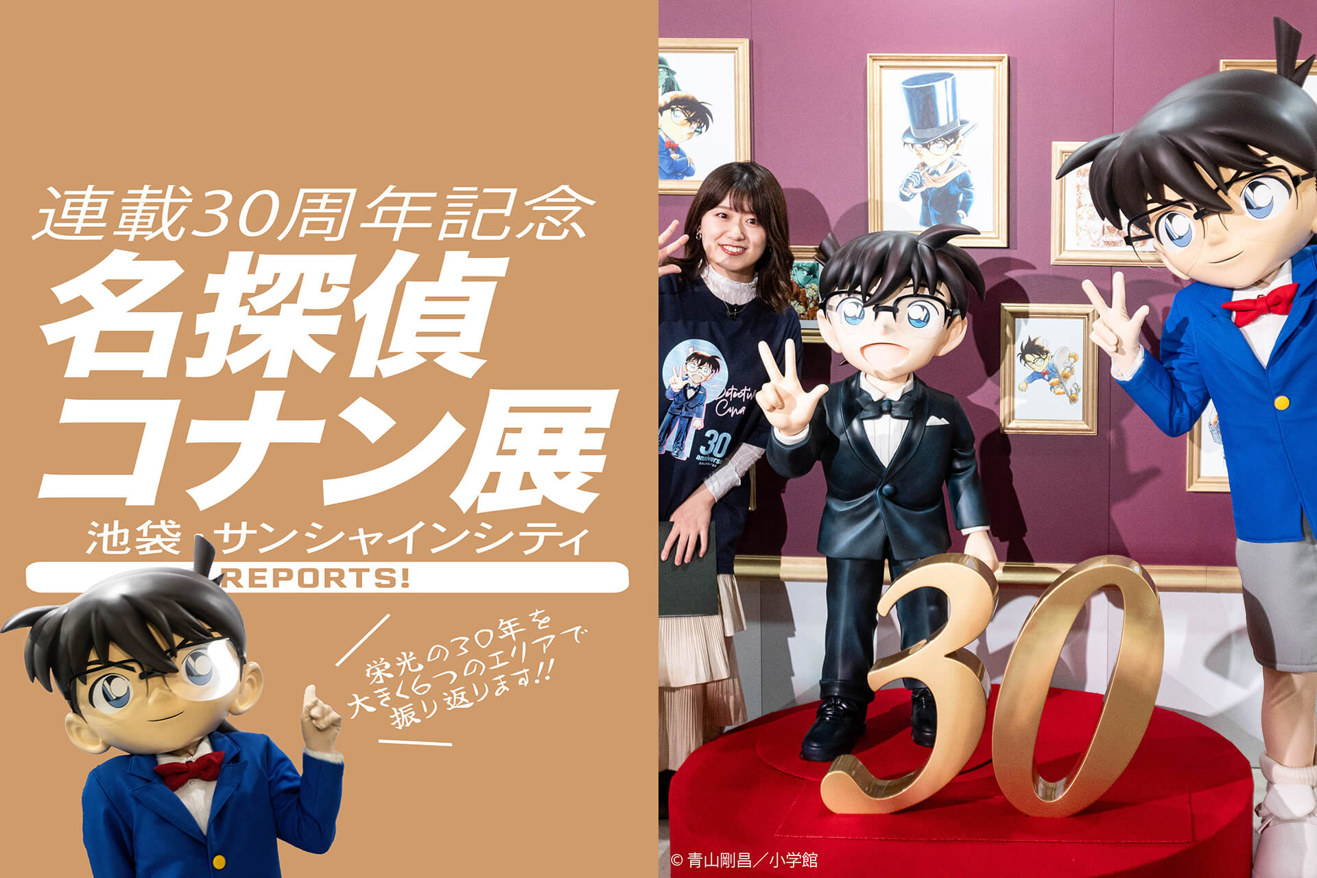 名探偵コナン30周年展 コナン展 複製原画 工藤新一 新蘭 名探偵コナン