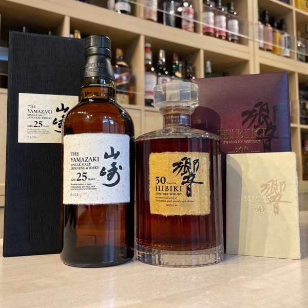 響 30年 & 山崎 25年 空瓶2本セット 響 30年 &