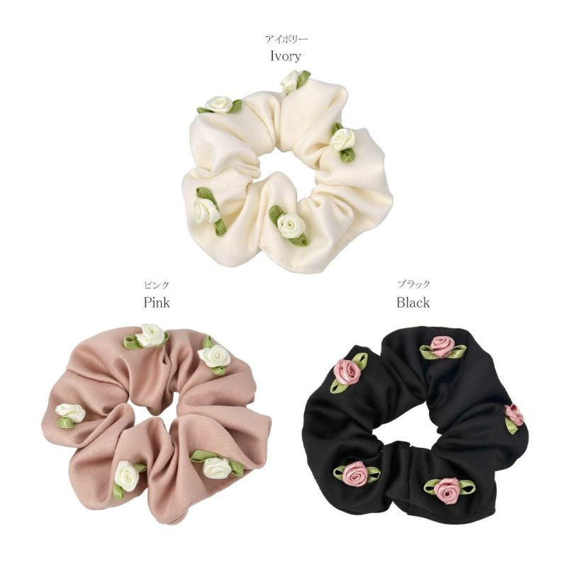 シュシュ 薔薇 デコレーション ヘアゴム ヘアポニー – OSEWAYA