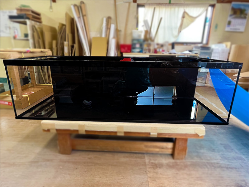 AR） アクリル水槽 5×5mm (背面、底面黒マット板） AR） アクリル水槽