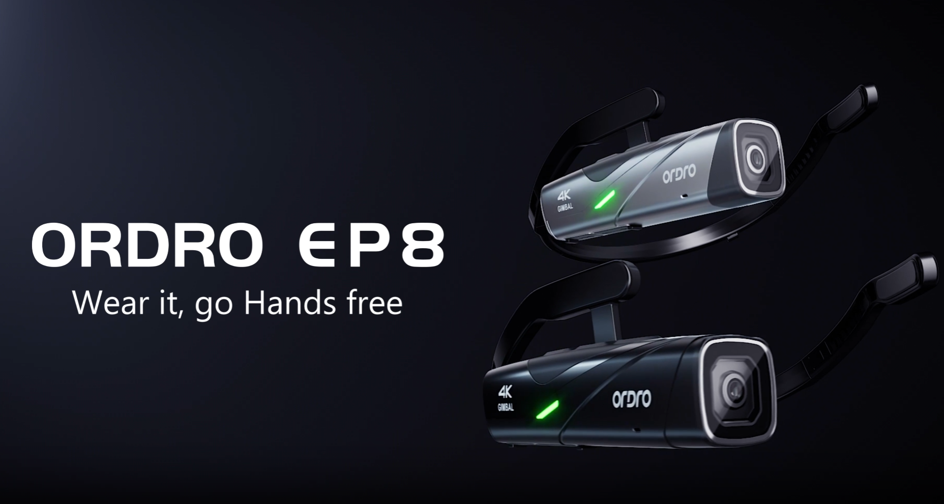 ORDRO EP8 4K ウルトラHD 4K 60FPS FPVヘッドマウントビデオカメラ手を