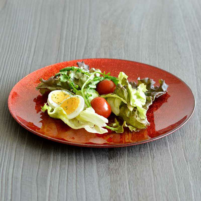 MIYABI プレート L レッド｜和食器通販｜織部 Online Store【公式】