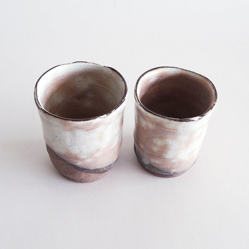 長谷川奈津 粉引茶碗 粉引湯呑 青木亮 青木亮 さん 湯呑み 粉引