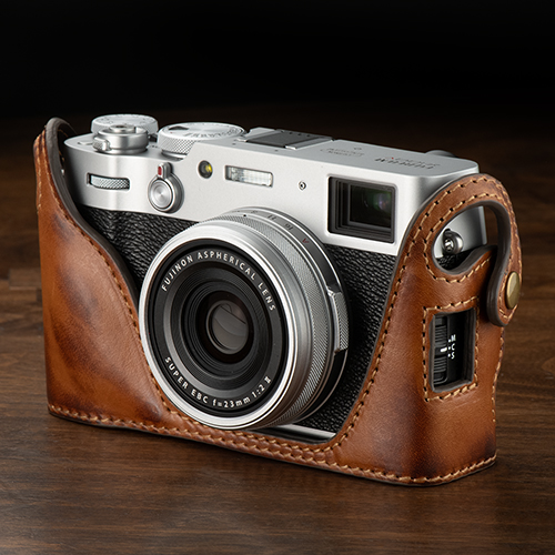 売切りセール｜KAZA FUJIFILM X100V専用 ハーフレザーケース KAZA