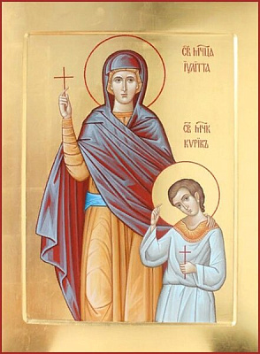 イコン ロシア正教聖キリクスとユリタСвятой Кирик и Иулитта イコン