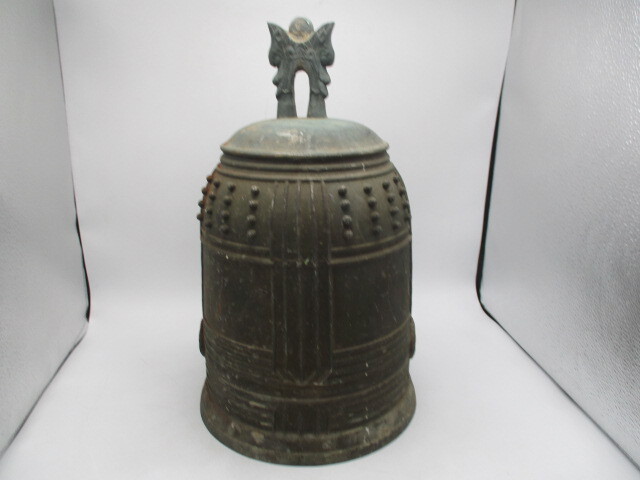 レトロ アンティーク 仏教 吊鐘 半鐘 釣鐘 真鍮製 高さ41cm