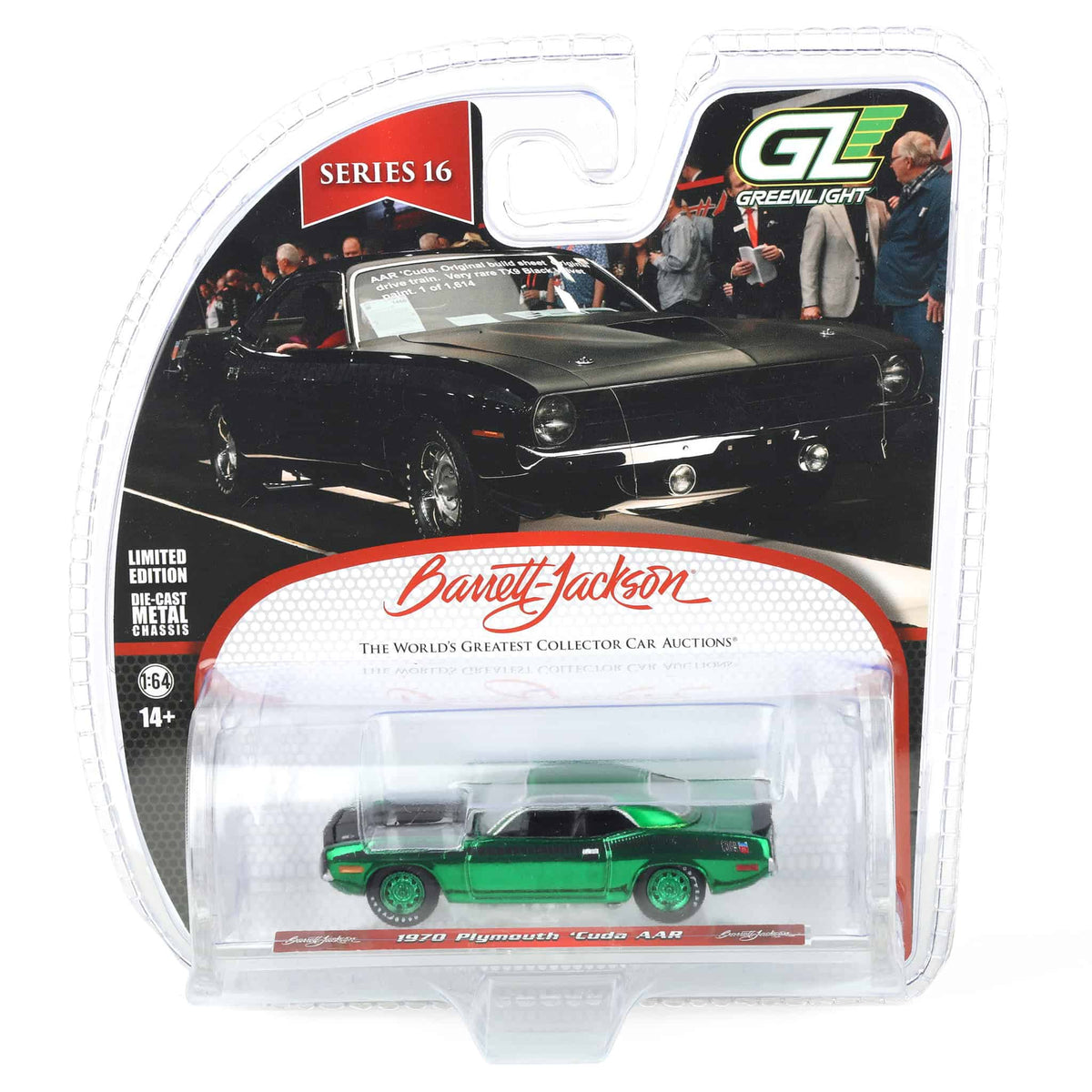 Green Chrome Chase ~ 1/64 1970 Plymouth 'Cuda AAR, Barrett-Jackson