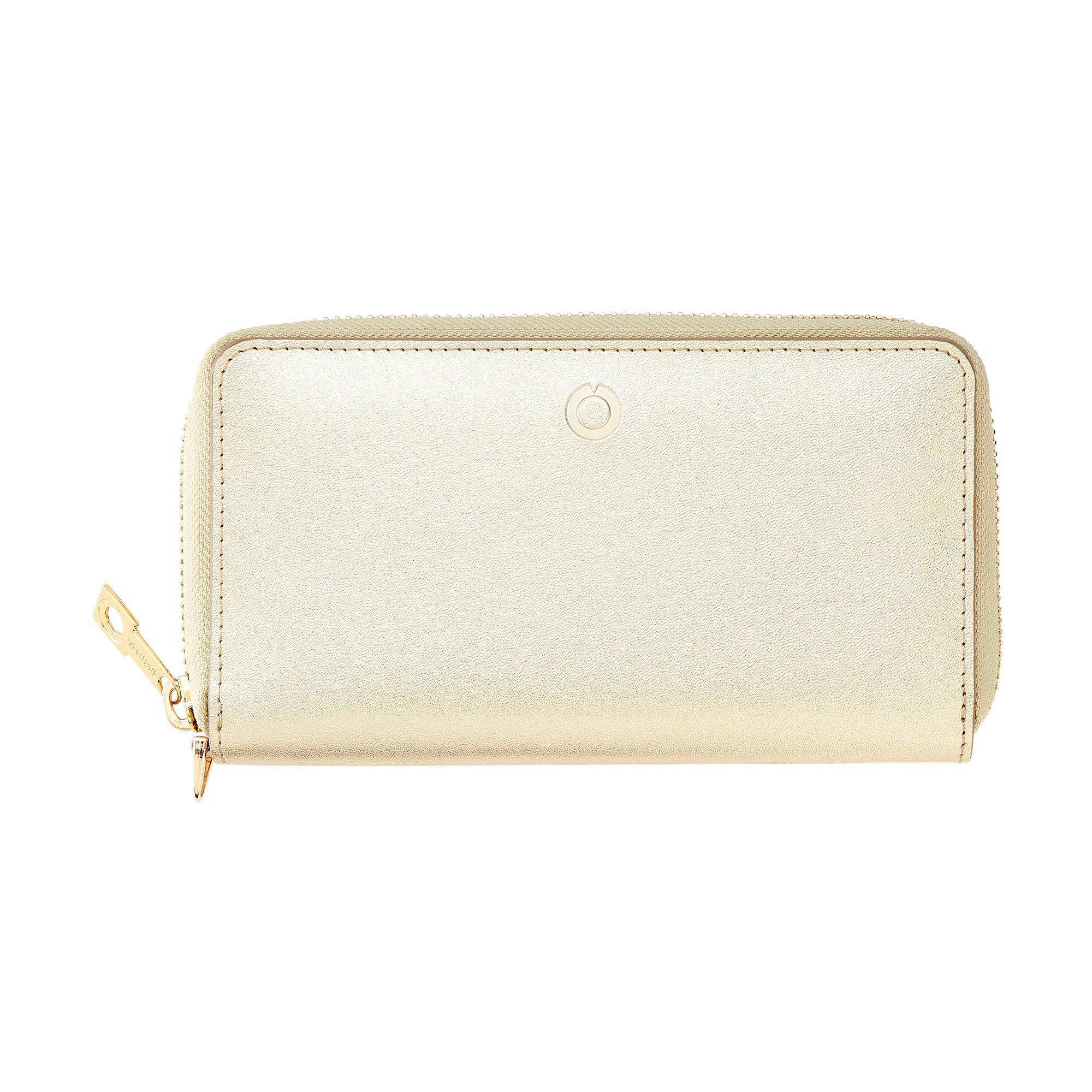 Zip Around Leather Wallet in Luxurious Gold – Oventure