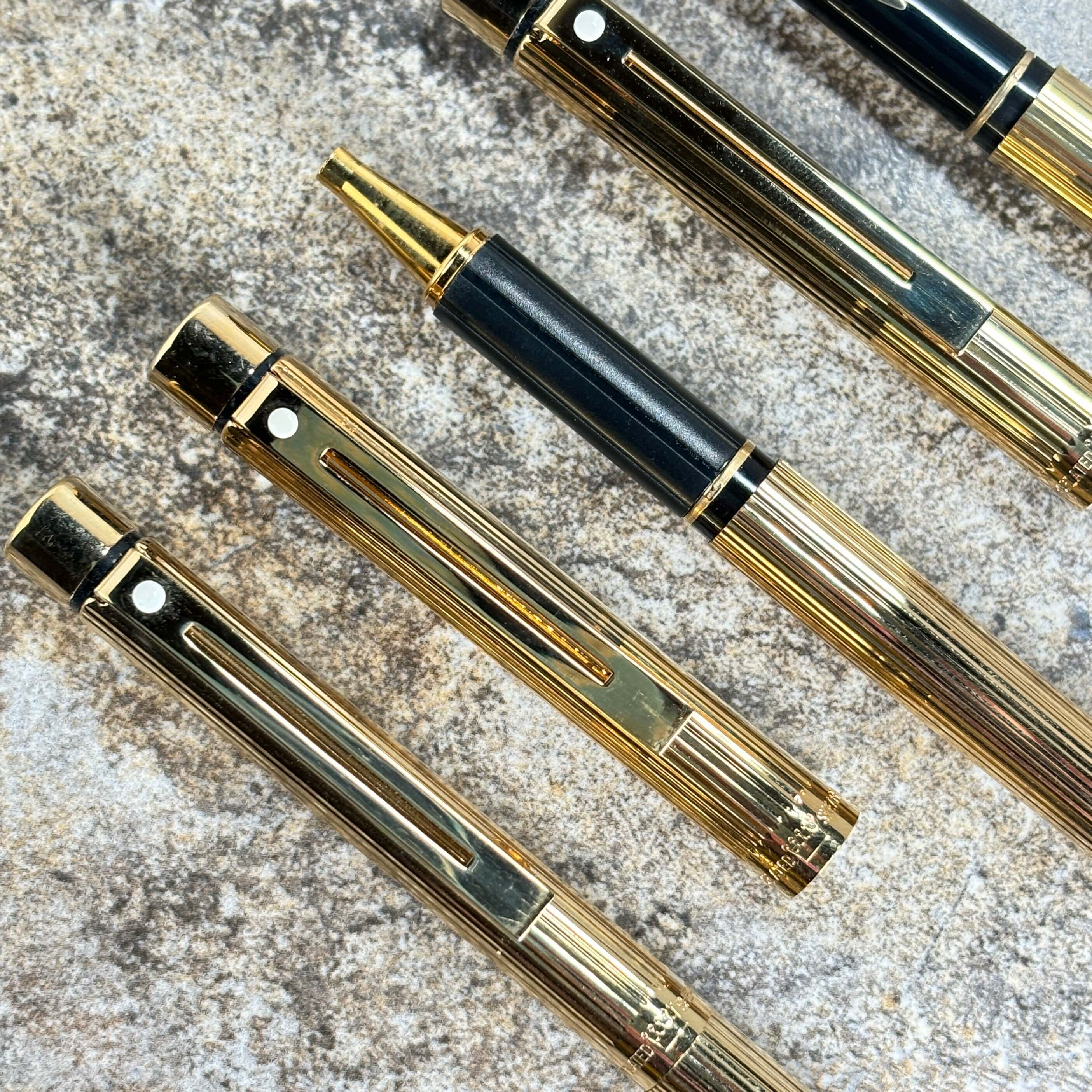 Sheaffer Targa Slimline, 3 piece set. Fine 14K inlaid nib. – Ozark