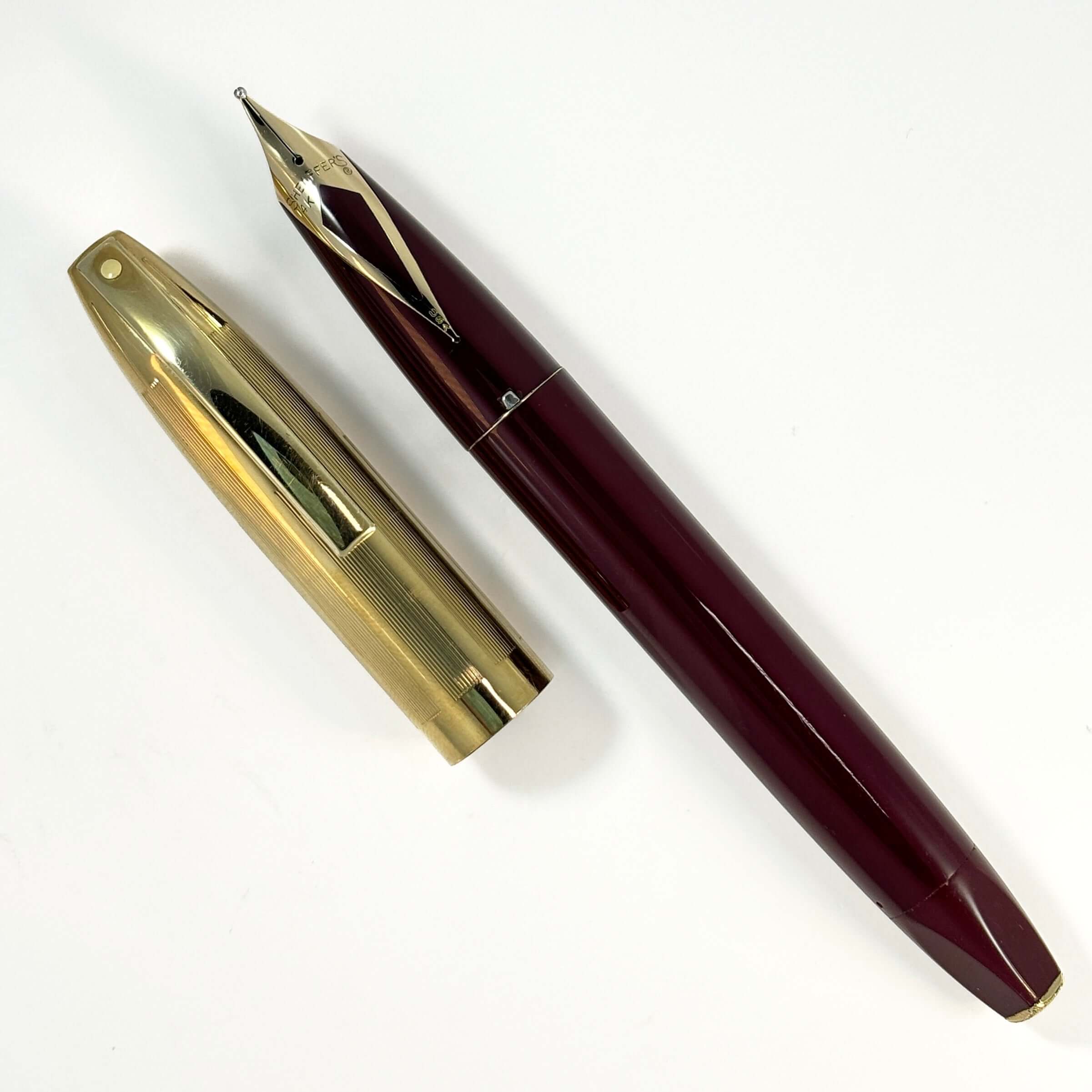Sheaffer PFM V, Burgundy with Gold Filled Cap – Ozark Pen Shop