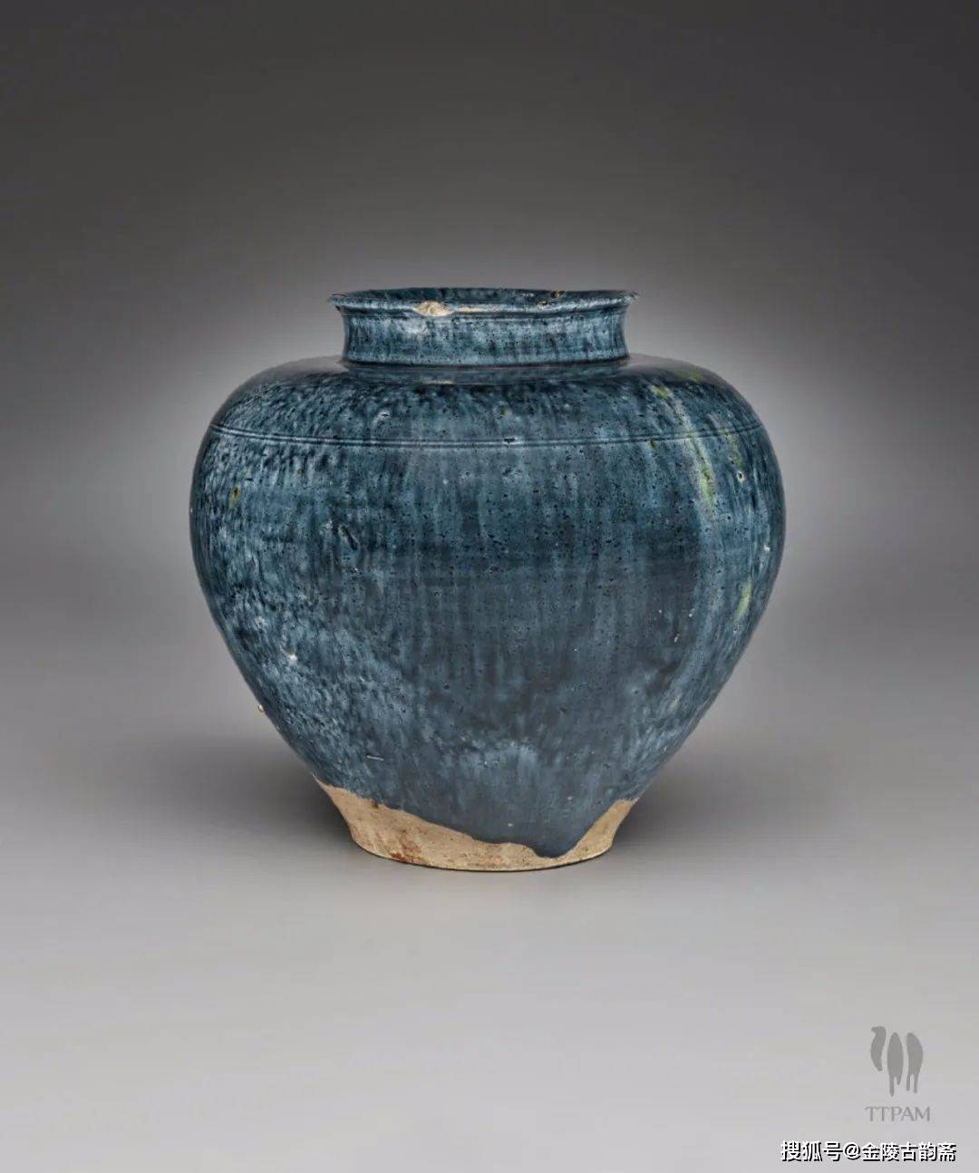 中国唐代藍釉俑猫珍品I40-3