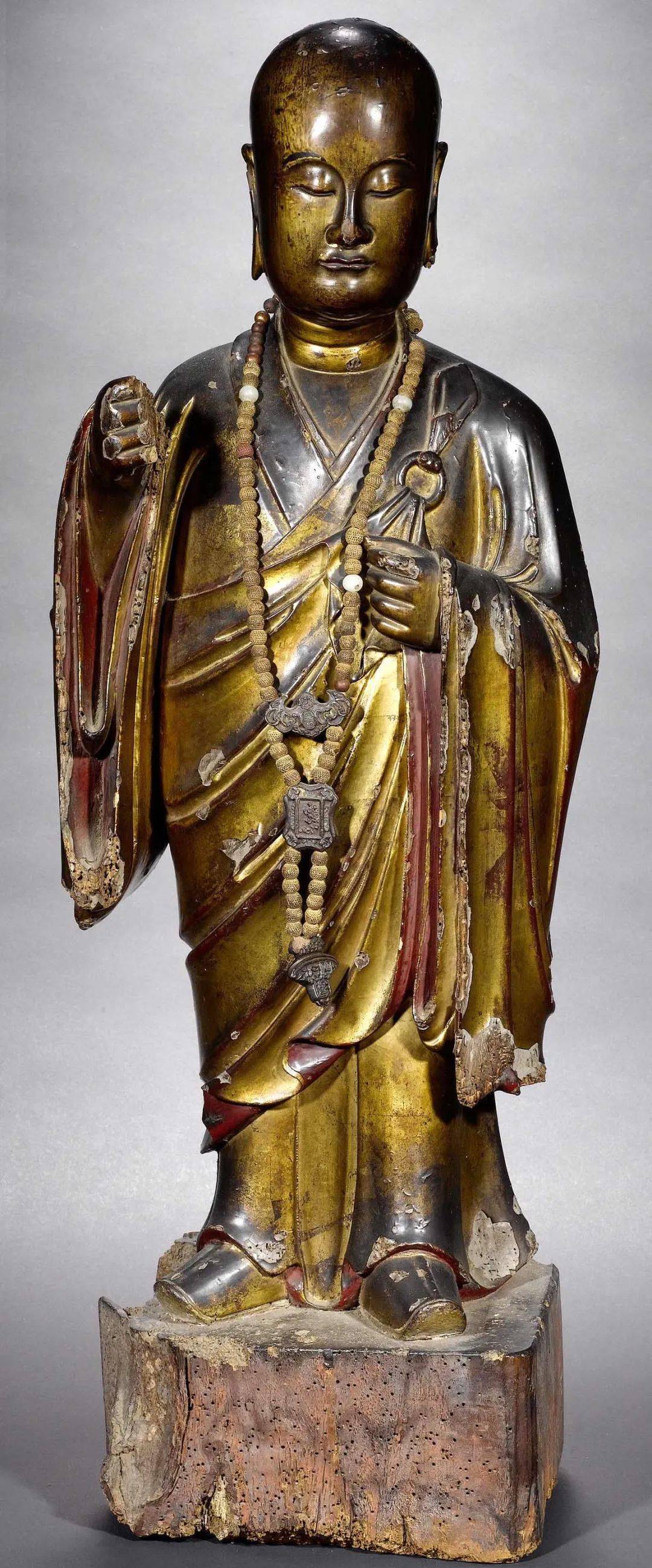 観音菩薩像 仏教美術 清時代物 黄楊木彫刻 清時代骨董仏像 。