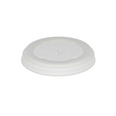 Flat Lid with Straw Slot for 12-22 oz. Paper Cold Cup, Translucent