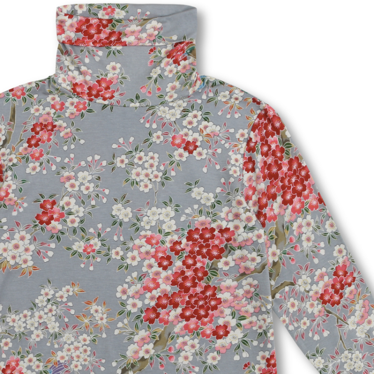 断*中様 soor ploom turtleneck 2Y 花柄 タートルネック 断*中様 soor