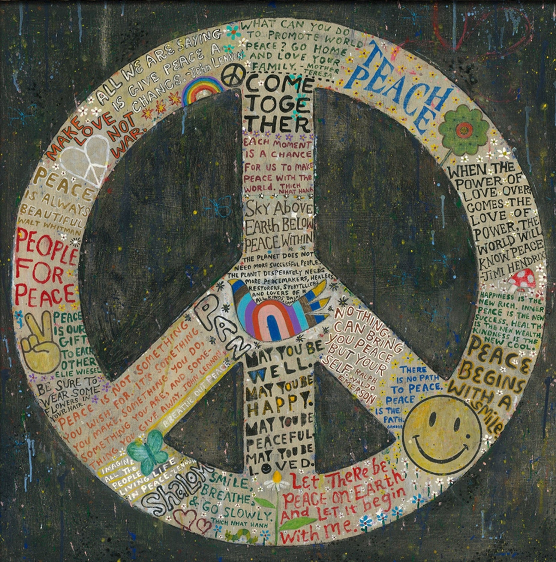 Choose Peace Art Print on Wood, 12