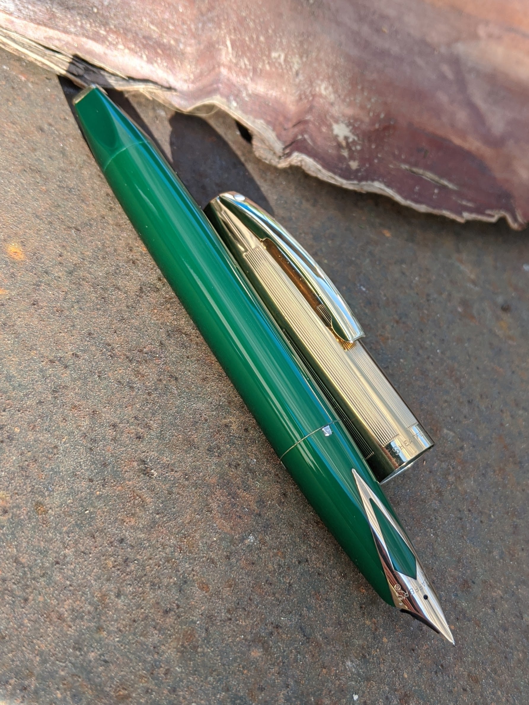 Green Sheaffer PFM V - Fine nib – Paper Wants A Pen