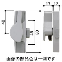 クレセント右勝手カバー有ピッチ45 HHJ-0468: 窓（木造用サッシ