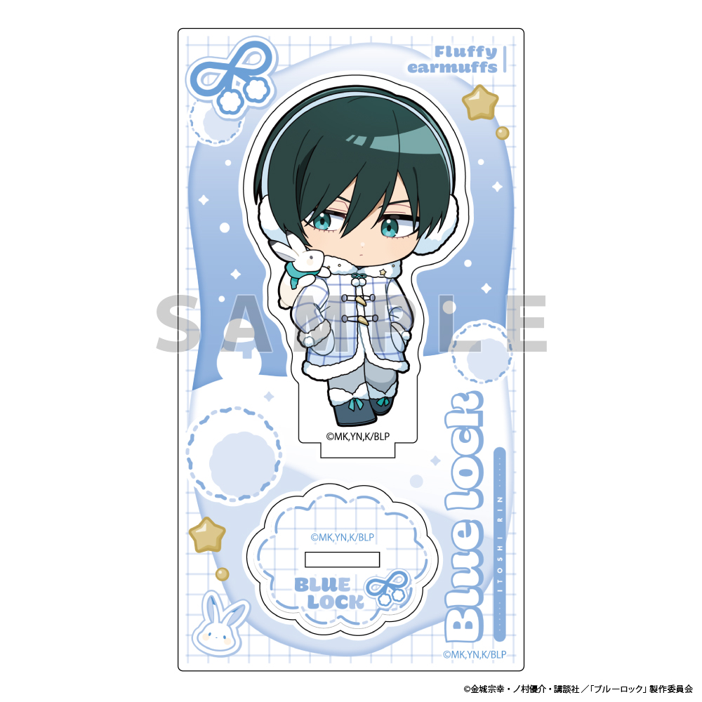 ブルーロック]アクリルスタンド（糸師 凛／ふわふわイヤーマフ