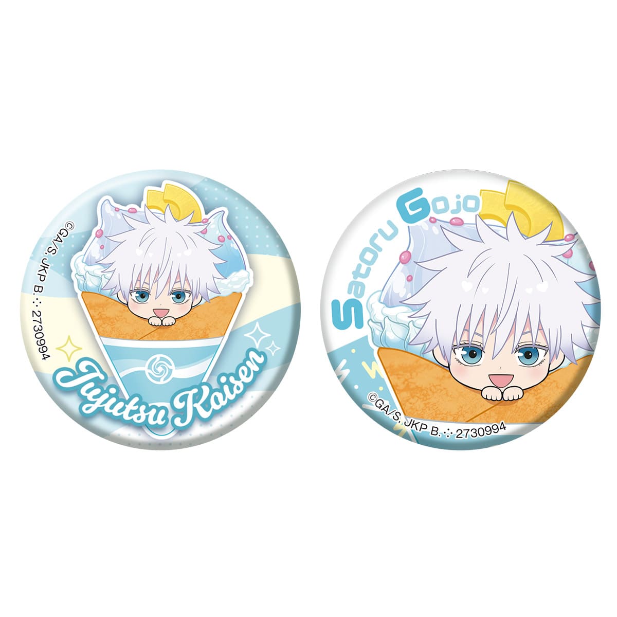 呪術廻戦五条悟缶バッジぷにとっぷパフェのるアソートバンダイ