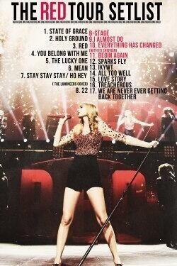 ミュージシャン Taylor Swift | RED Tour 2013 Poster 🎸🧣 The Red