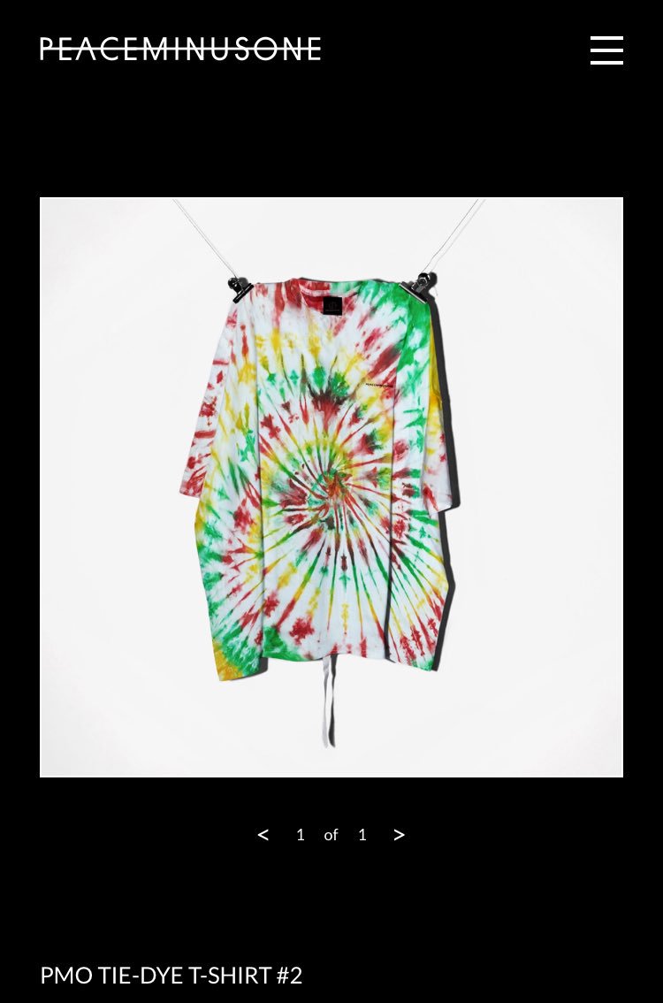 peaceminusone TYE-DYE T-SHIRT #1 【公式通販】