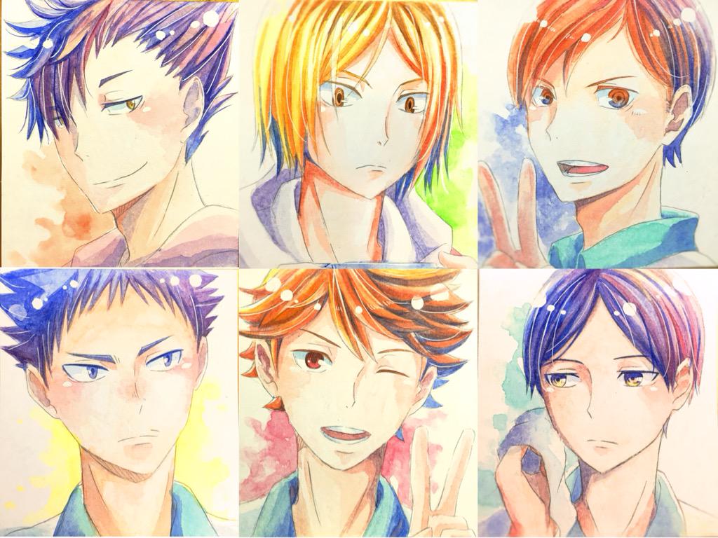 ハイキュー!! 水彩イラストまとめです。 前回はたくさんのふぁぼ＆RT