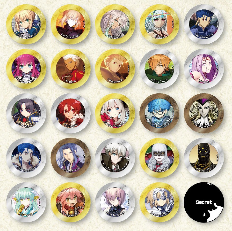 FGO 霊基召喚缶バッジ 巌窟王モンテ・クリスト伯爵 イドモン 霊基缶