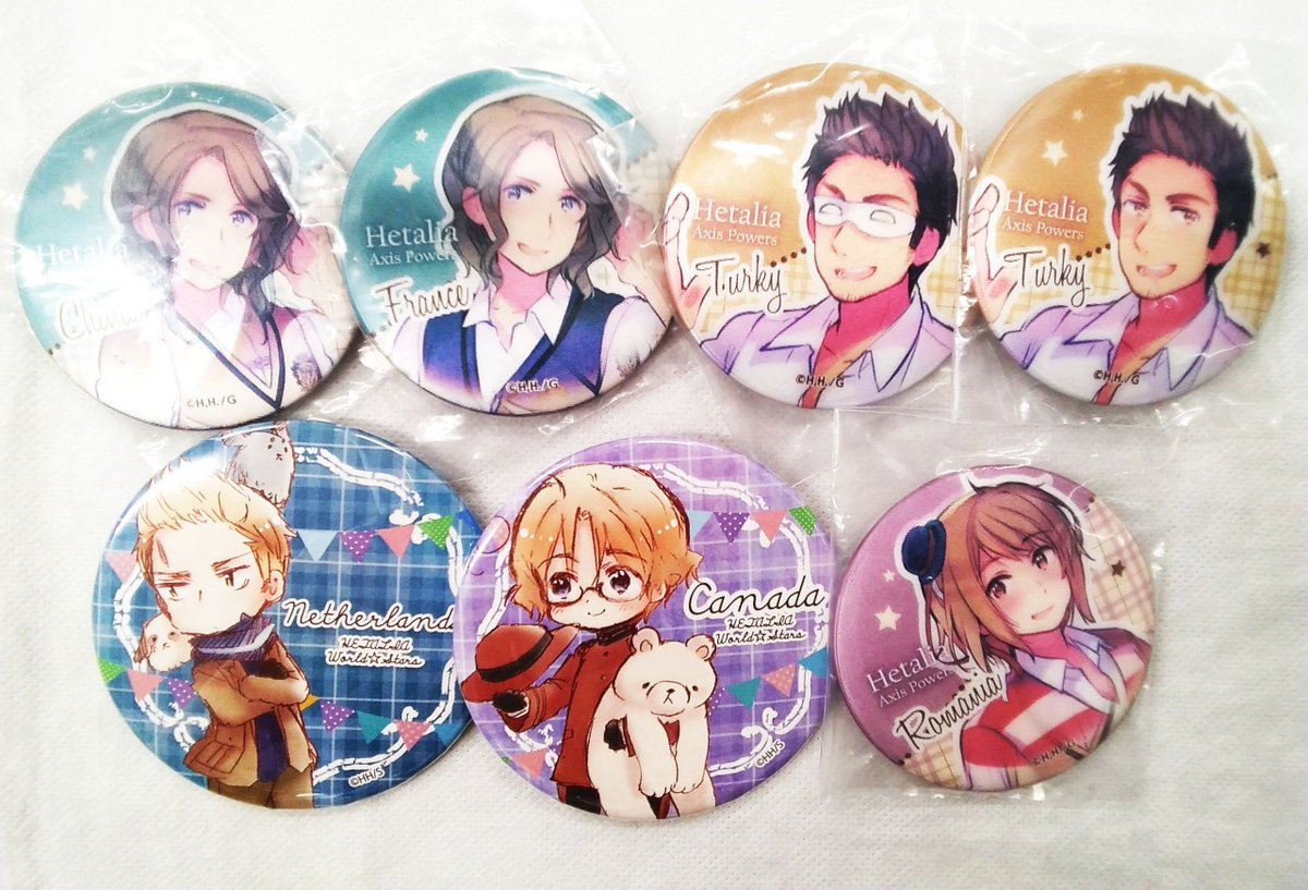 ヘタリア アメリカ カナダ チェンジング缶バッジ ヘタリア