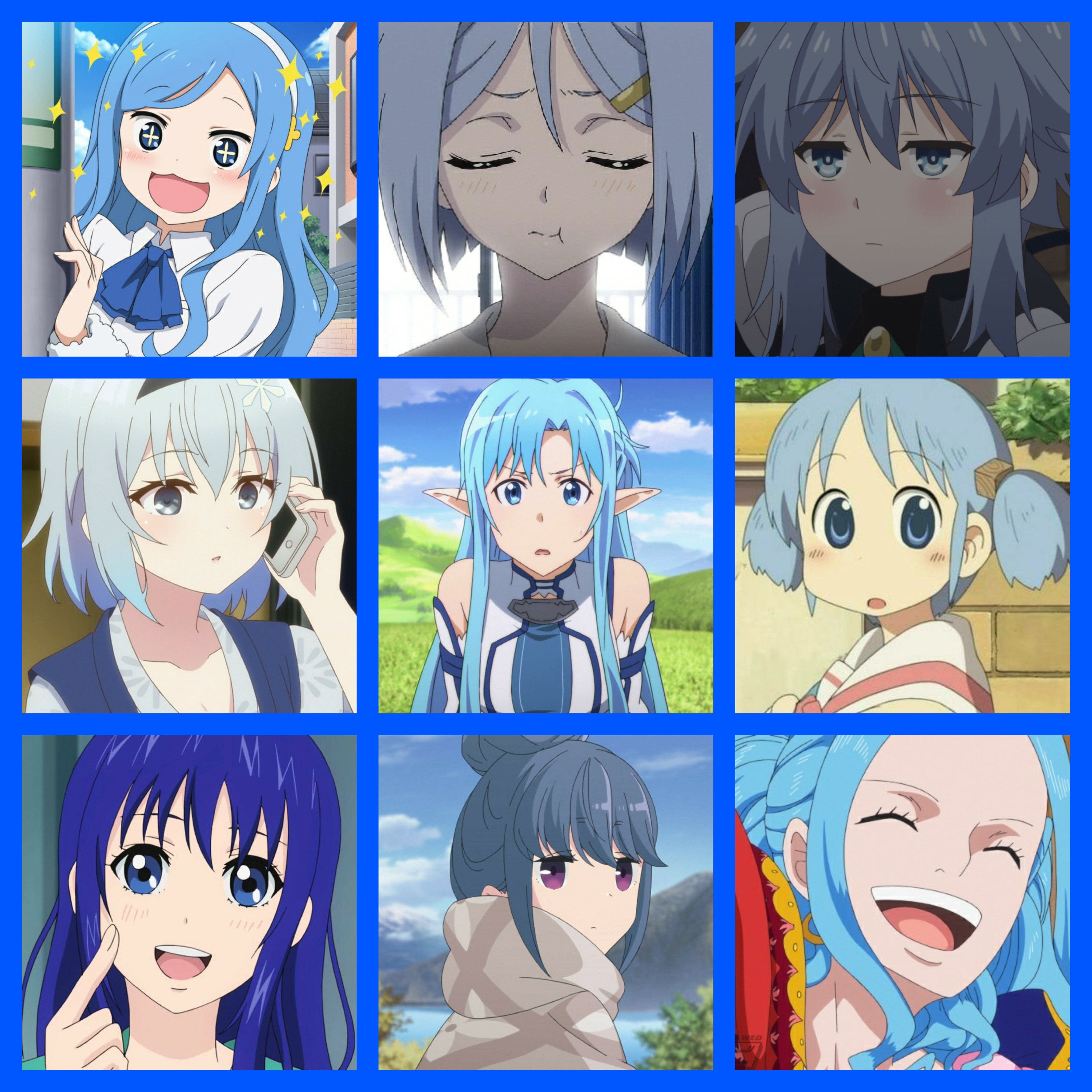 アニメキャラクター イラスト 青色 ソトゥミサ放送局 ｜ Z/X