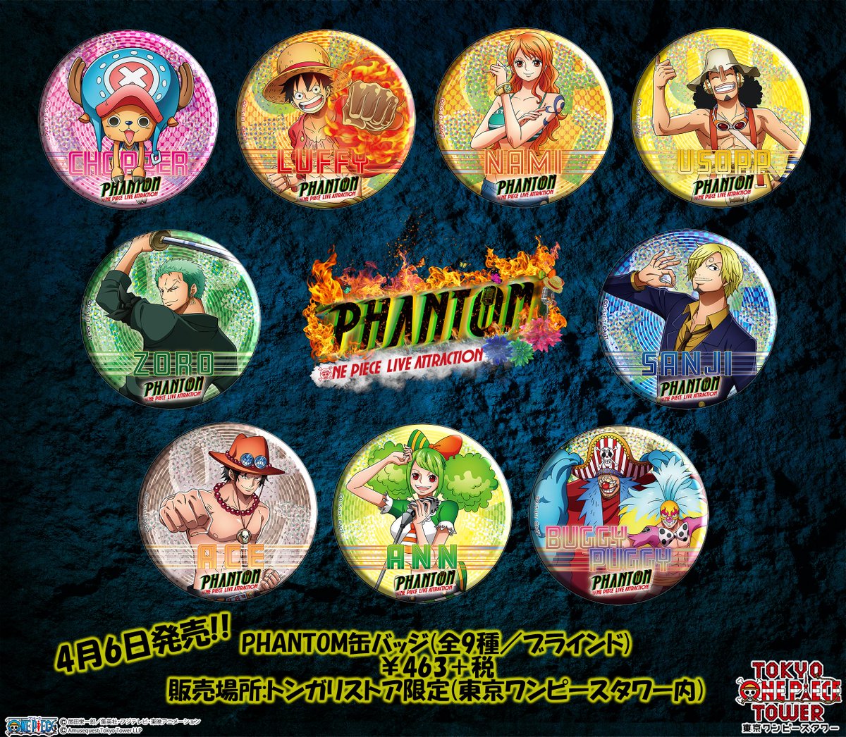 ワンピース チョッパー 東京ワンピースタワー限定 トンガリ缶バッジ