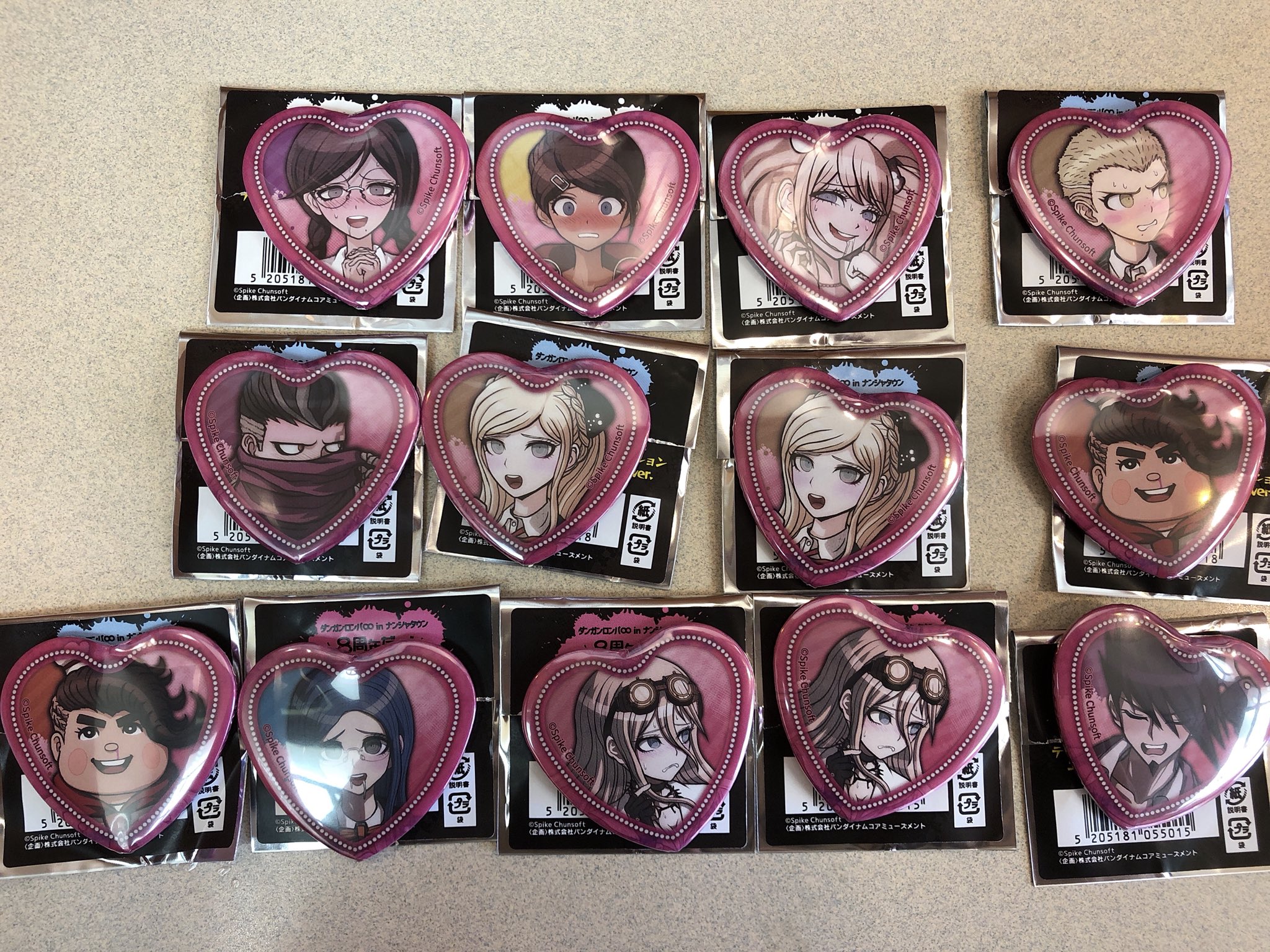 ダンガンロンパ ナンジャタウン テレ顔 照れ顔 ハート缶バッジ キーボ