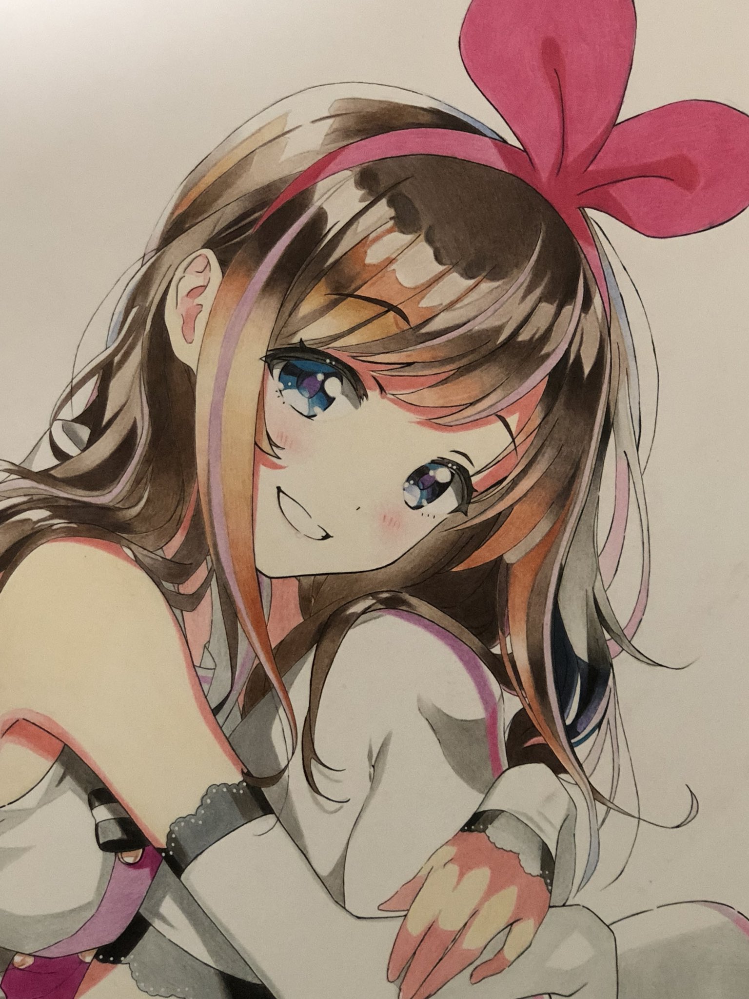 水彩色鉛筆 アニメキャラクターイラスト はち on X: