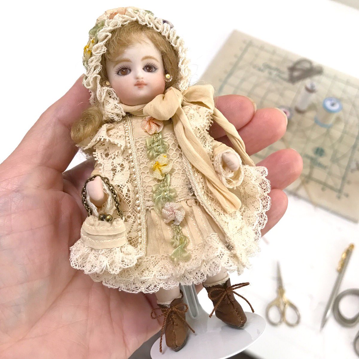 ビスクドール ミニョネット アンティークビスクドール ミニョネット