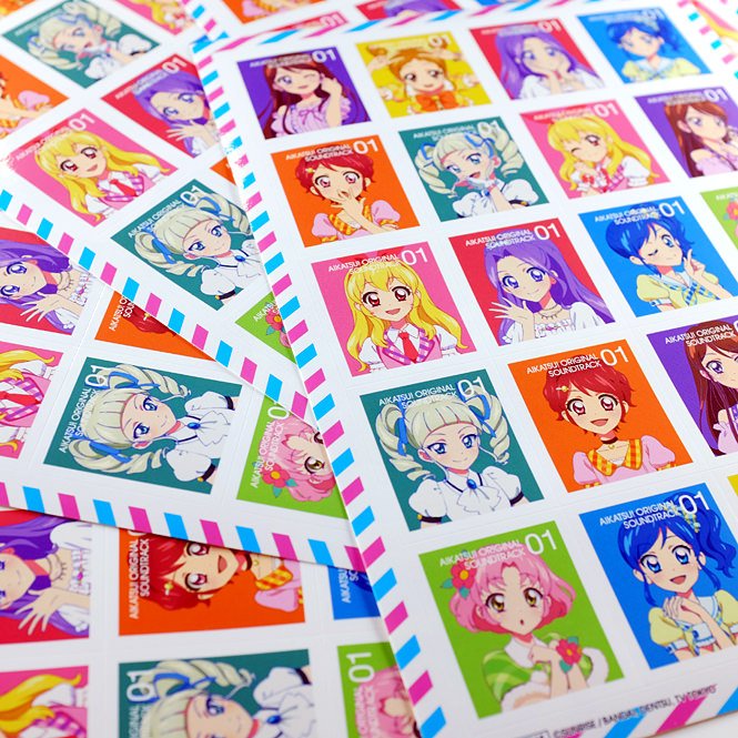 切手シールなつかしい。 『アイカツ！』サントラCDのアイデア浮かんだ