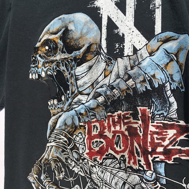THE BONEZ Damaged Skull Tシャツ Lサイズ THE BONEZ Damaged Skull T