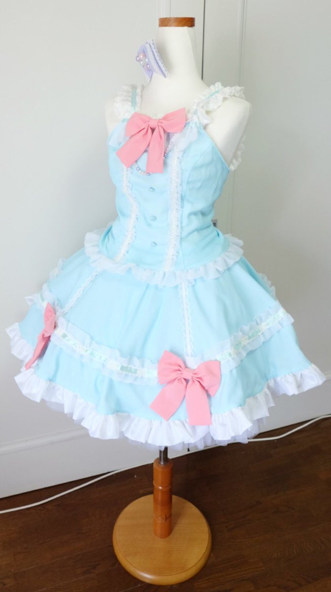 アイカツ！/アイスブルーフリルコーデ 生地はシフォンにタニポン重ねて