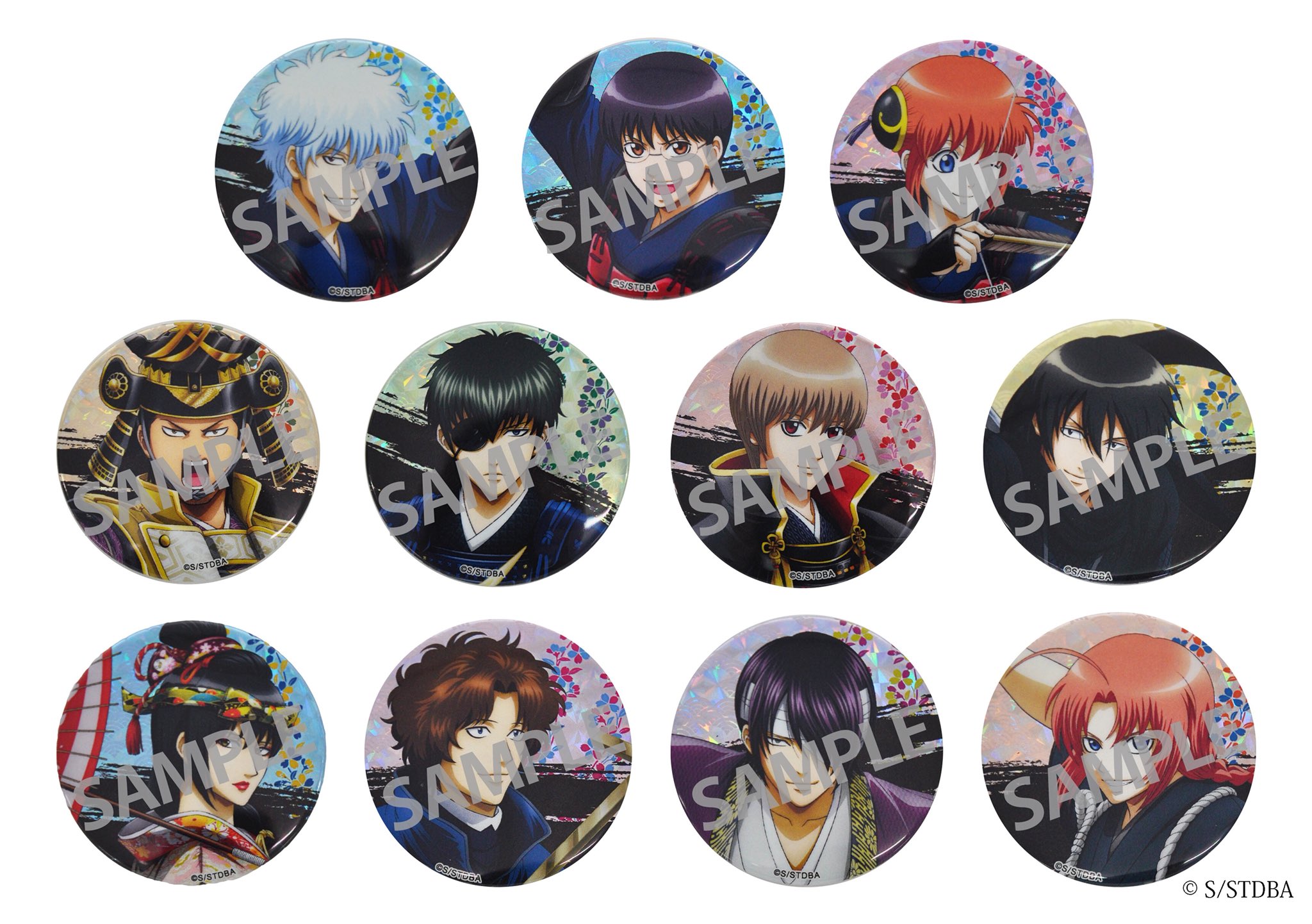 銀魂 桂小太郎 ラメ入り缶バッジ 京都ブルルン滞在記 映画村 銀魂 京都