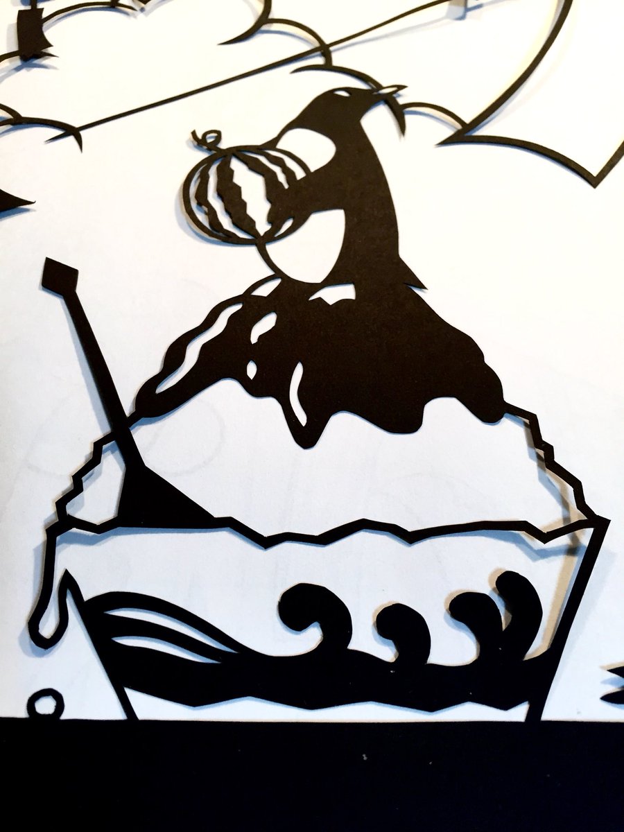 ポップアップ切り絵「ペンギン合コン」