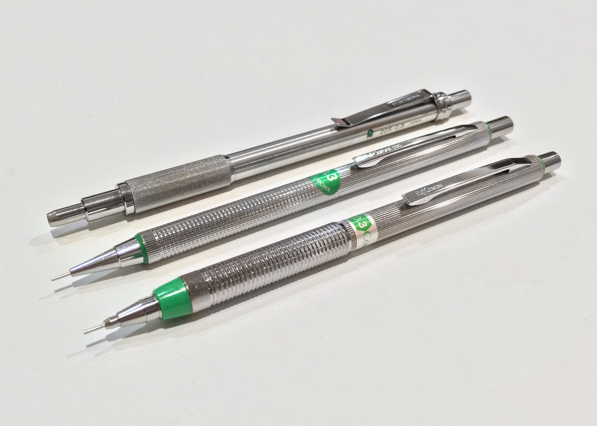 フジコロナ メカニカルペンシル シャーペン 製図用 ダブルノック式 205